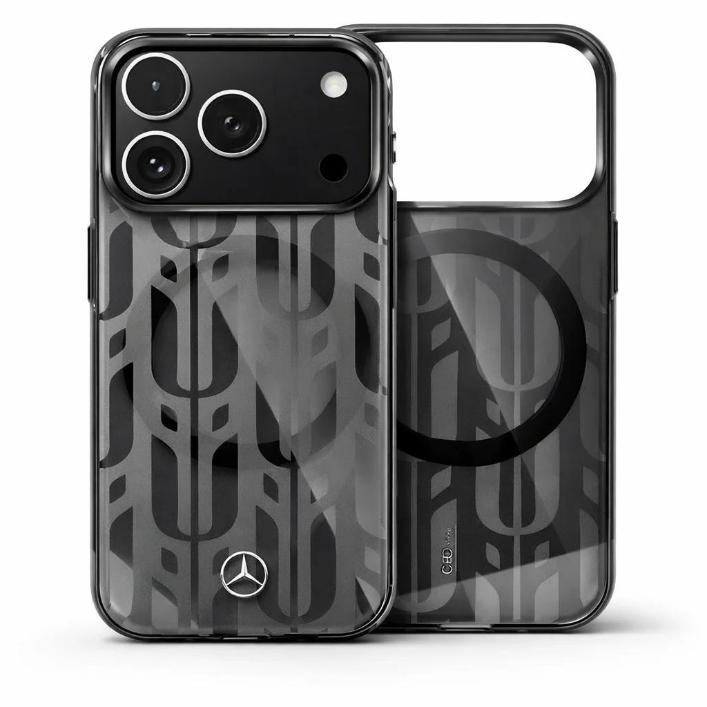 Mercedes Magsafe Frosted Iml Case Leaves Pattern For 17 PRO MAX Series