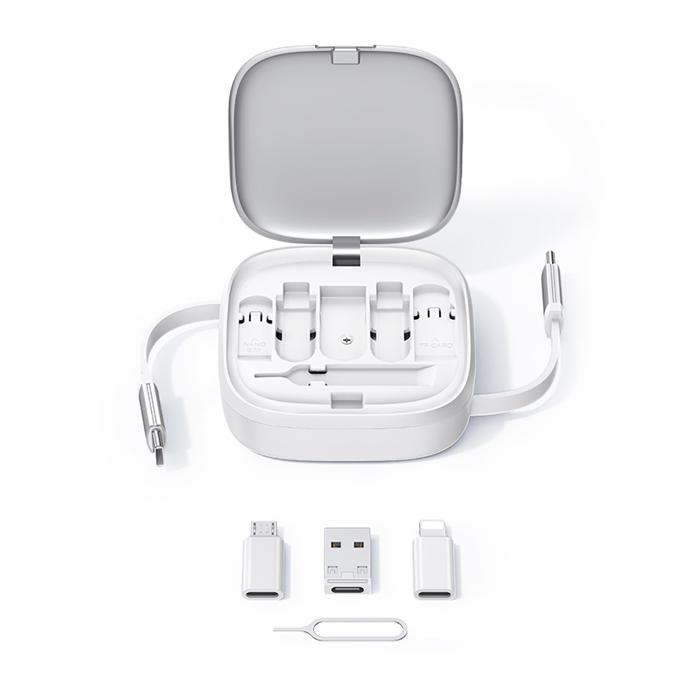 USAMS US-SJ650 U87 60W Fast Charging Cable With Multifunctional Storage Set Box 1M