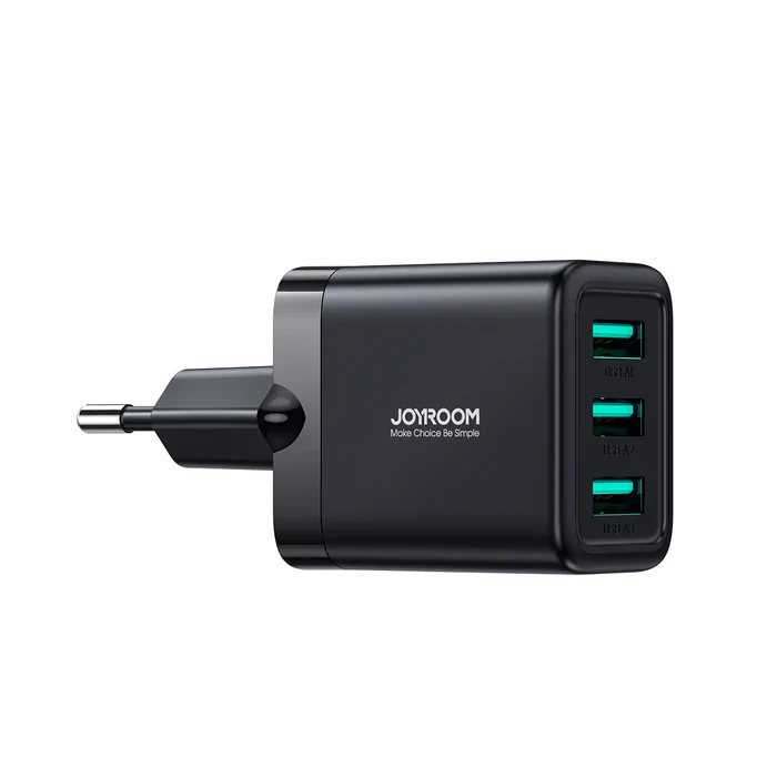 JOYROOM R-TCN02 USB Charger 3.4A Fast Charging & Safe Design - Black
