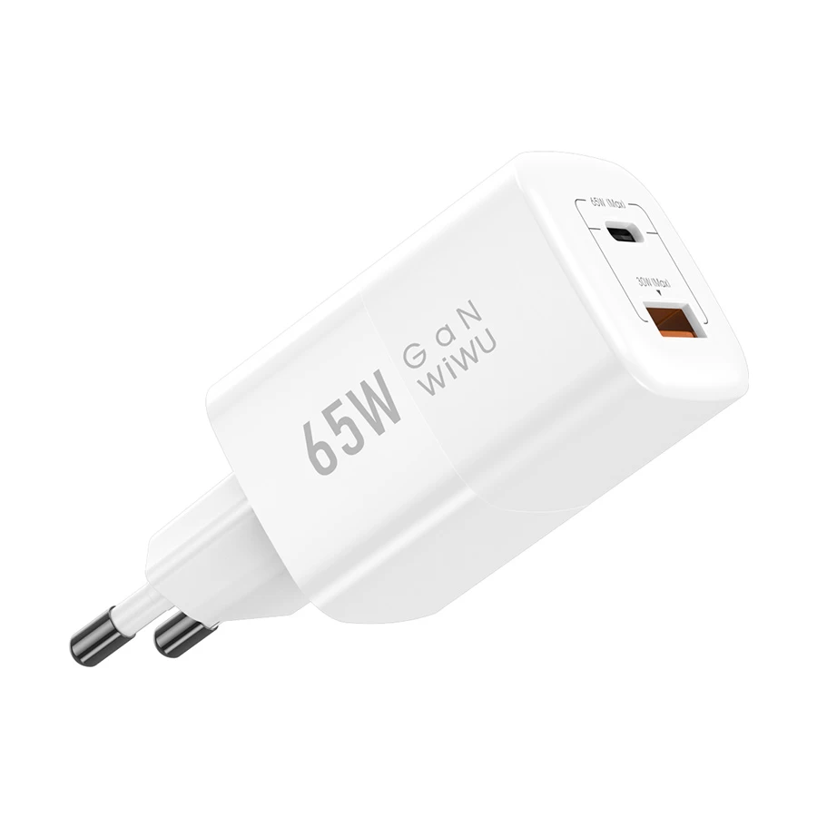 WIWU 65W PD+QC wall charger/ EU Plug Wi-U012