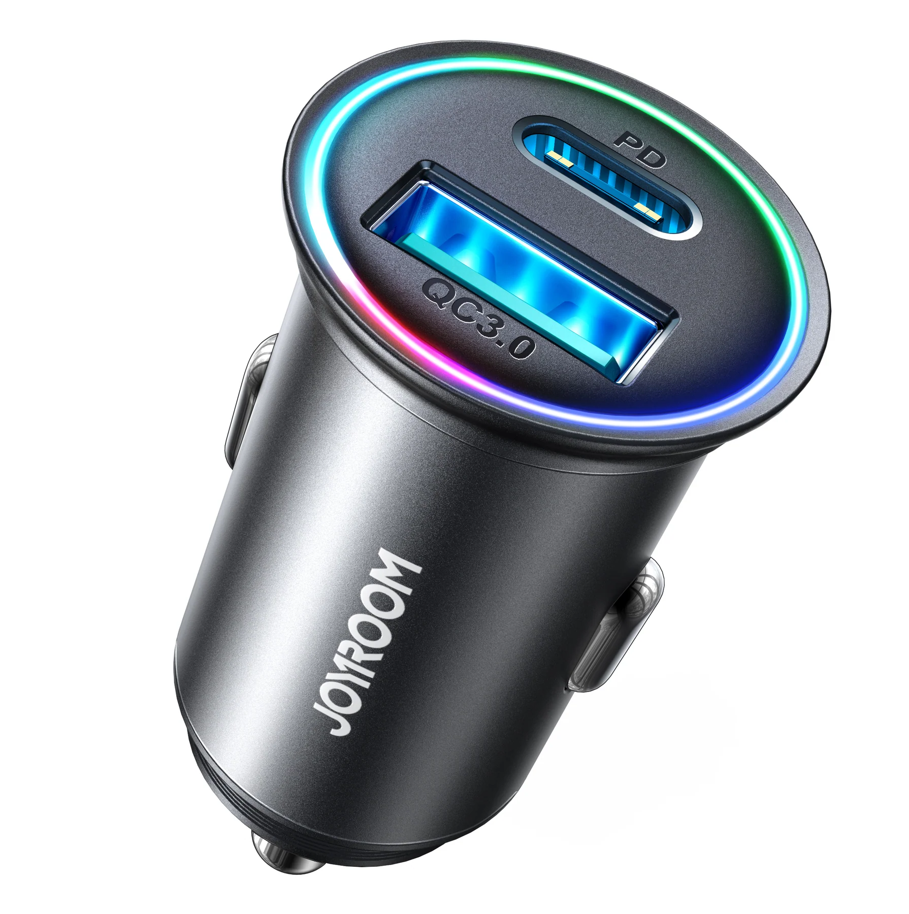 JOYROOM CCN04 – 60W USB‑C + USB‑A Cool Mini Metal Car Charger