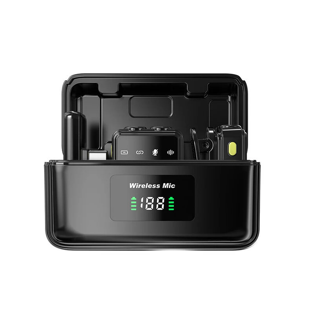 WiWU WM005 – Super Dual‑Receiver Bluetooth Lavalier Microphone