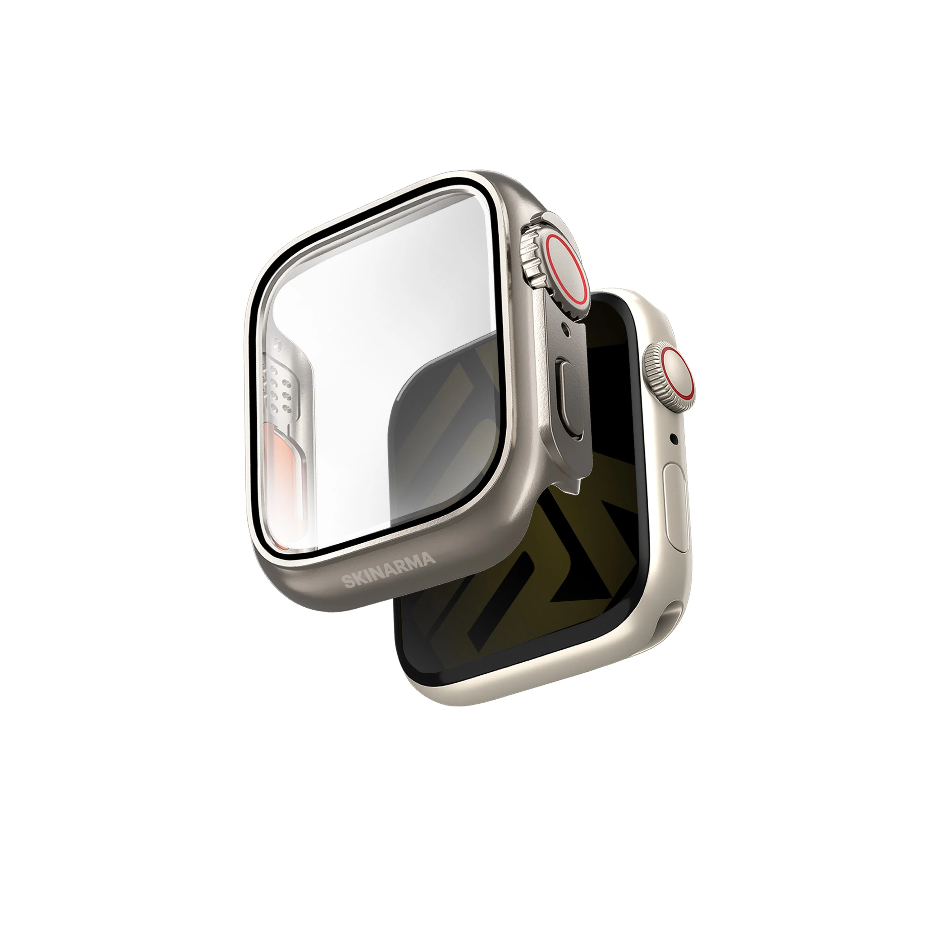 SKINARMA APPLE WATCH 9H GLASS AND DIGITAL CROWN SHIELD - GADO PRO 45 MM
