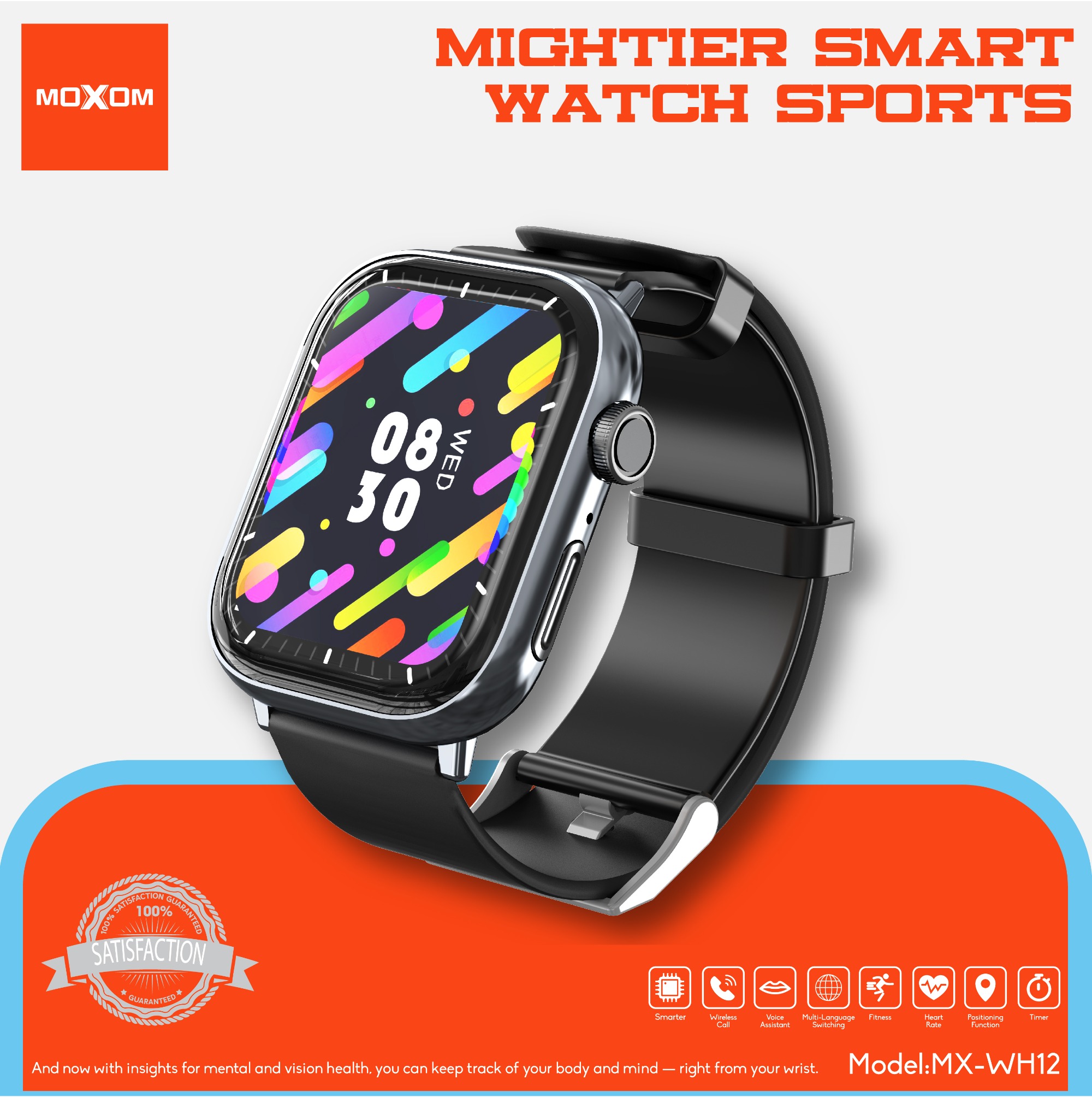 Moxom MX-WH12 Mightier Smart Watch Sports